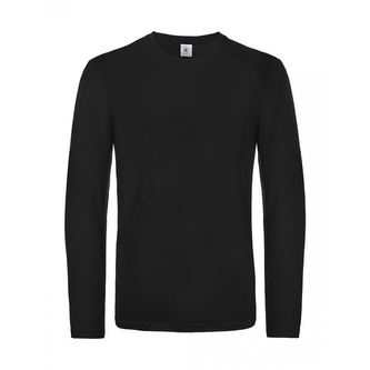 Triko s dlouhým rukávem B&C LSL Ultra - černé, 3XL