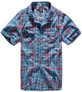 Košile pánská Brandit Roadstar 1/2 - modrá-červená, XL