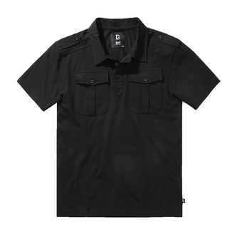 Košile Brandit Jersey Poloshirt Jon 1/2 - černá, 7XL