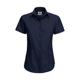 Košile dámská B&C Smart s krátkým rukávem - navy, S