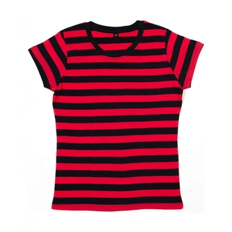 Pruhované triko Mantis Lines Ladies - černé-červené, S