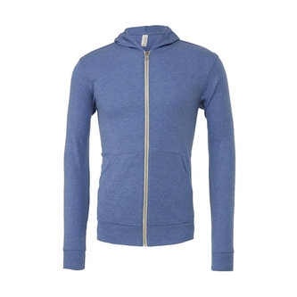 Mikina Bella Triblend Full-Zip Lightweight - modrá, L