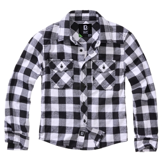 Košile dětská Brandit Kids Checkshirt - černá-bílá, 146/152