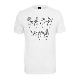 Triko Mister Tee Fuck You Sign - bílé, M