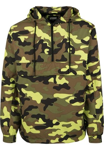 Bunda Urban Classics Pull Over Windbreaker - yellow-camo, XL Bunda Urban Classics Pull Over Windbreaker - yellow-camo, XL
