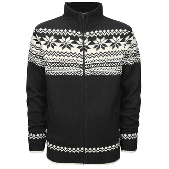 Svetr Brandit Marine Cardigan Norweger - černý, XL