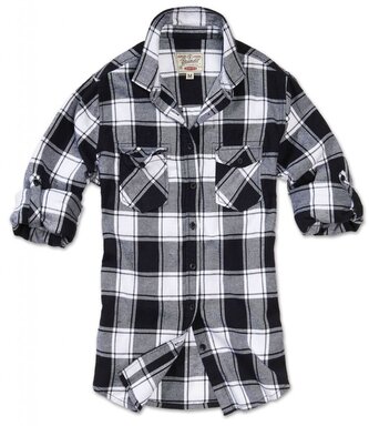 Košile dámská Brandit Amy Flanell - černá-bílá, XL