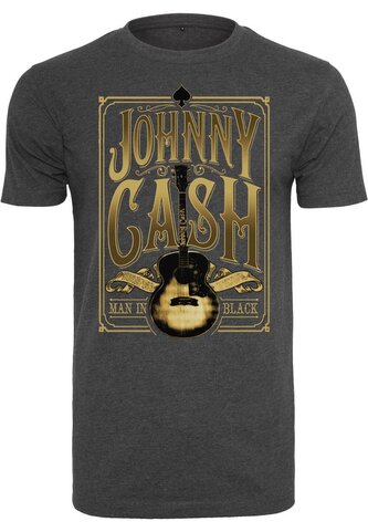 Triko Merchcode Johnny Cash Man In Black - šedé, S