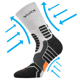 Ponožky kompresní unisex Voxx Ronin - světle šedé-černé, 43-46