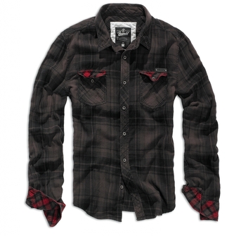 Košile Brandit Checkshirt Duncan - hnědá, XXL
