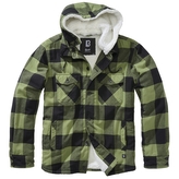 Bunda Brandit Lumberjacket Hooded - zelená-černá, L