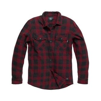 Košile Vintage Industries Globe Heavyweight - červená, 3XL