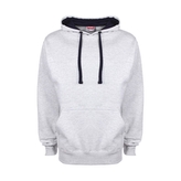 Mikina s kapucí FDM Contrast - šedá, XL