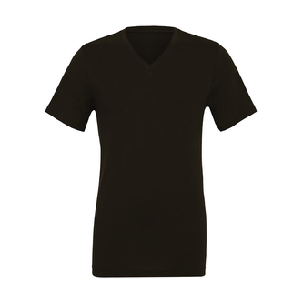 Tričko Bella Jersey V-Neck - hnědé, L