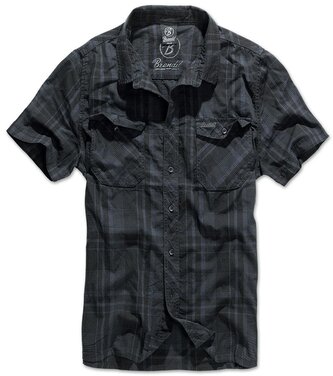 Košile pánská Brandit Roadstar 1/2 - černá-modrá, 3XL