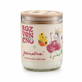 Rozvoněno Vonná svíčka - Jedinečná 300 ml - s geránií a palmovou růží
