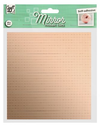 Zrcadlová samolepicí mozaika, 960 ks - měděná