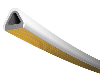 Těsnění TLT profil D 100 B těsnění 9x8mm dvouvrstvé bílé 2x50m