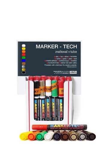 Značkovač v tužce TECH černá tenký