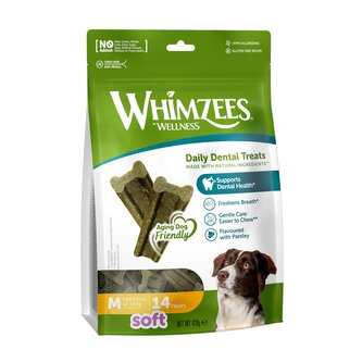 WHIMZEES Soft dentální pamlsek pro psy M (12-18kg) 14ks WHIMZEES Soft dentální pamlsek pro psy M (12-18kg) 14ks
