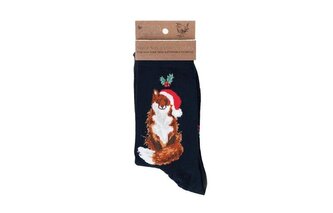 Dámské ponožky vánoční Wrendale Designs Festive Fox - Liška