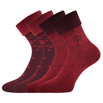 Lonka® ponožky Frotana red wine 39-42 (26-28) 2 páry