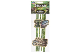 Brčka papírová - dino 6ks/bal