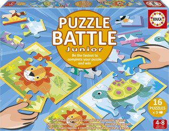 EDUCA Puzzle bitva Zvířátka 16x9 dílků