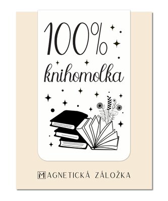 Magnetická záložka - 100% knihomolka
