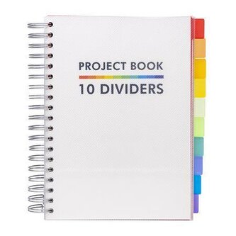 Spirálový sešit "White Project Book", B5, linkovaný, 100 listů, PUKKA PAD 9603-PB