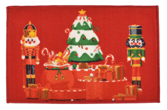 Vánoční rohožka - předložka TABA NATALE červená motiv II. 50x80 cm Mybesthome