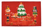 Vánoční rohožka - předložka TABA NATALE červená motiv II. 50x80 cm Mybesthome
