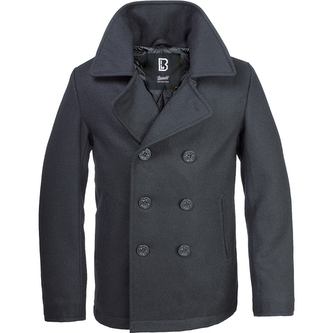 Kabát Brandit Pea Coat - černý, XL Kabát Brandit Pea Coat - černý, XL