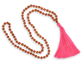 Japa Mala Rudraksha - růžová Japa Mala Rudraksha - růžová