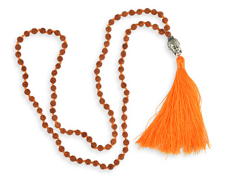 Japa Mala Rudraksha Buddha - oranžová Japa Mala Rudraksha Buddha - oranžová