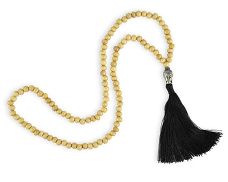 Japa Mala dřevěná natural Buddha - černá Japa Mala dřevěná natural Buddha - černá