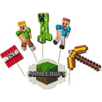 Cukrová figurka zápich do dortu Minecraft - K Decor Cukrová figurka zápich do dortu Minecraft - K Decor