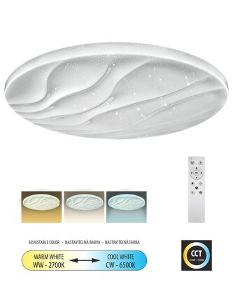 LED stropní svítidlo TR-608C - LIKA 80W 7600lm ø78cm CCT + ovladač Trixline