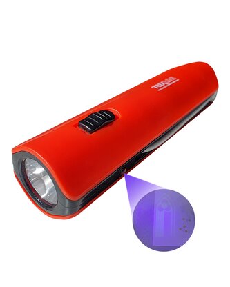 LED ruční svítilna s UV na bankovky TR-069L červená Trixline