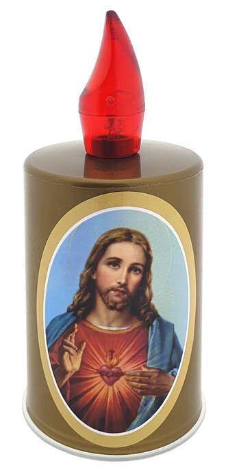 BC-180 Hřbitovní LED svíce s motivem Ježíš Kristus Mefisto