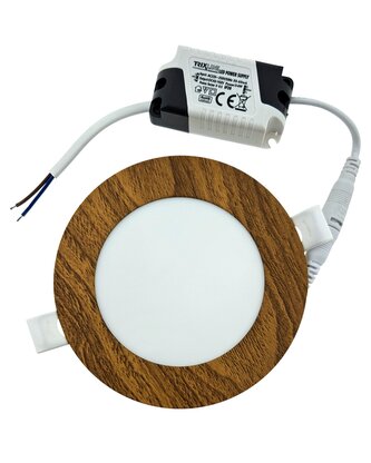 TR-145 LED panel 6W 504lm 4200K dekor dřevo - kruhový vestavný Trixline