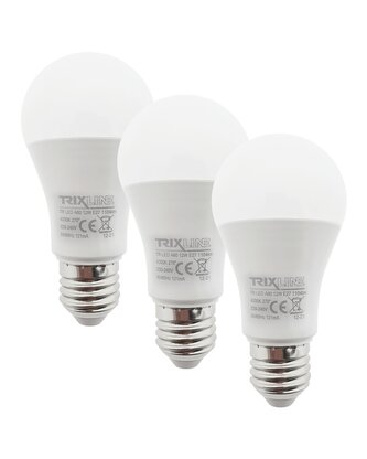 LED žárovka Trixline 12W A60 E27 neutrální bílá 3 PACK