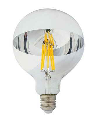 LED žárovka Trixline DECOR MIRROR G125, 12W SILVER