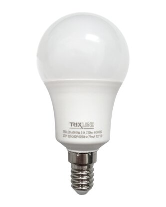 LED žárovka Trixline 8W E14 A50 studená bílá