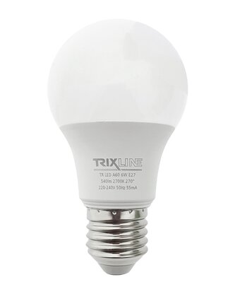 LED žárovka Trixline 6W 540lm E27 A60 teplá bílá