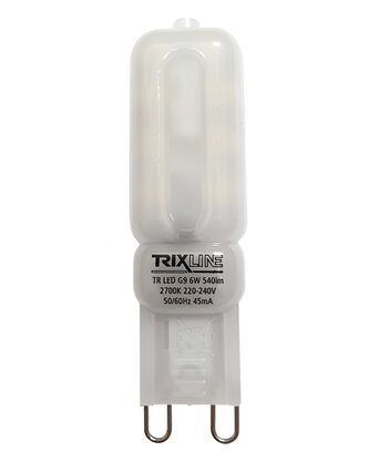 LED žárovka Trixline 6W 540lm G9 teplá bílá