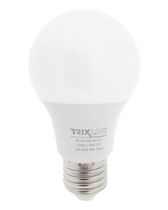 LED žárovka Trixline 8W 720lm E27 A60 teplá bílá