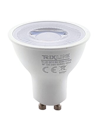 LED žárovka Trixline 8W GU10 650 lm teplá bílá