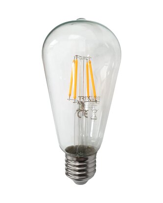 Dekorační LED žárovka FILAMENT 4W 480lm ST64 E27 teplá bílá Trixline