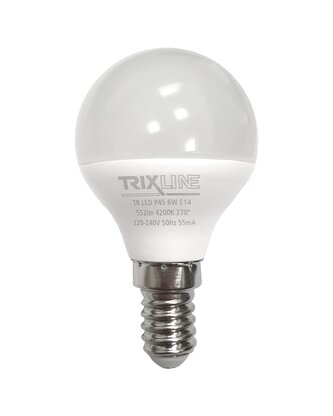 LED žárovka Trixline 6W 552lm E14 P45 neutrální bílá